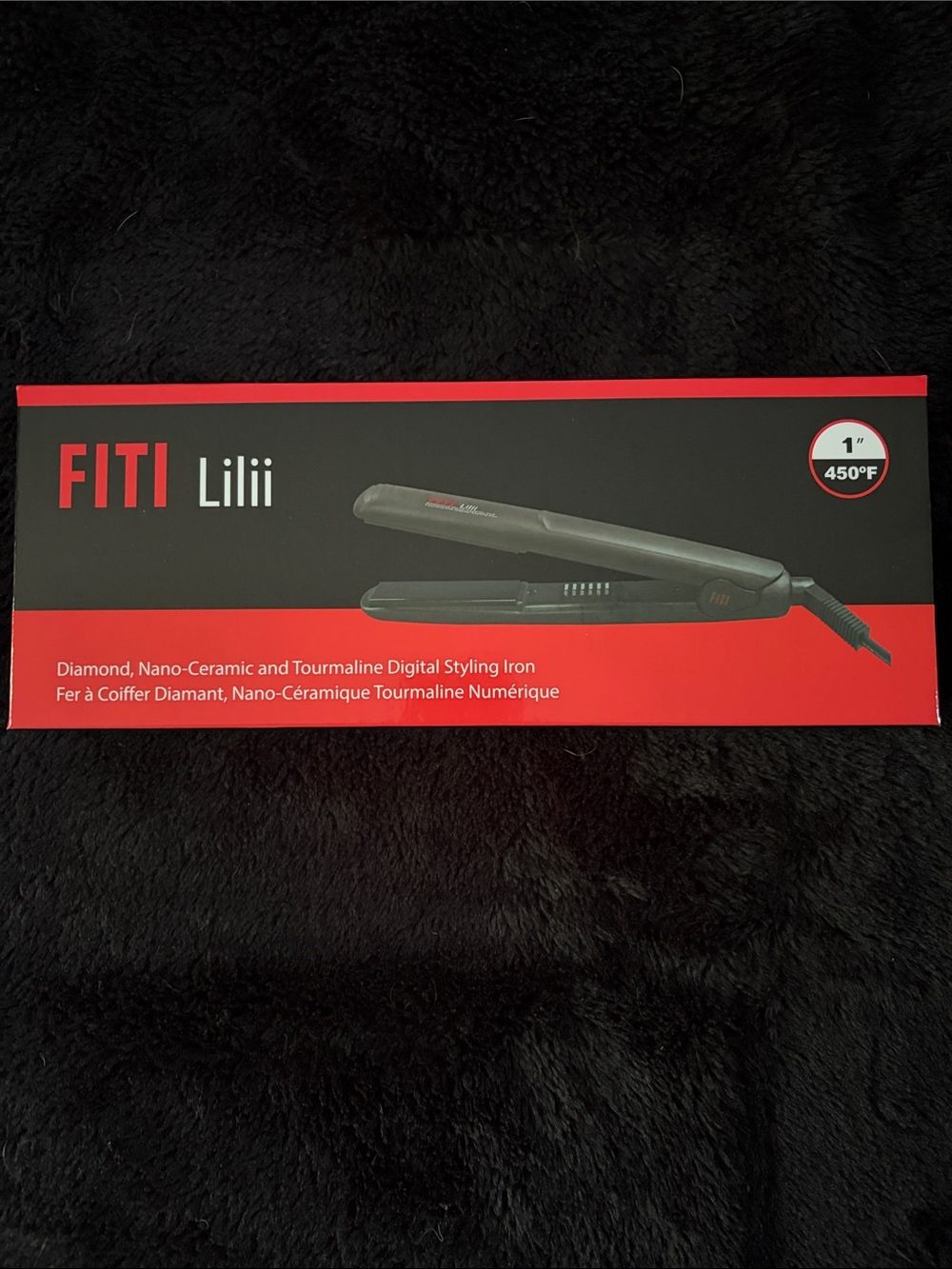 Lilii Black 1" Digital Ceramic Tourmaline Flat Iron